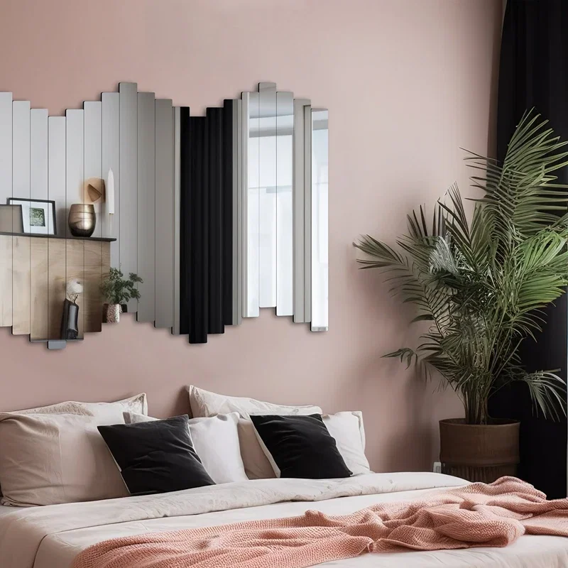 Set oglinzi dreptunghiulare, argintii, 5 x 40 cm, acrilice, 20 buc [3]