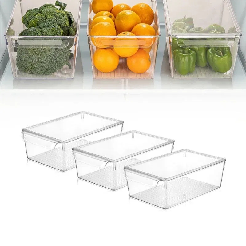 Set Organizator Frigider Compact Transparent - 3 Piese [1]