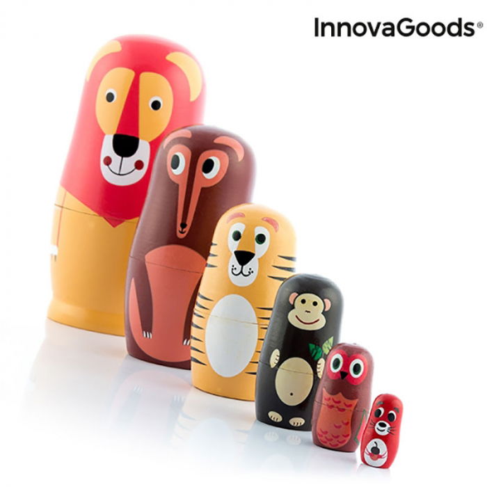 Set Papusi Matryoshka figurine animale, 11 piese [5]