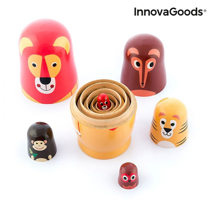 Set Papusi Matryoshka figurine animale, 11 piese [7]
