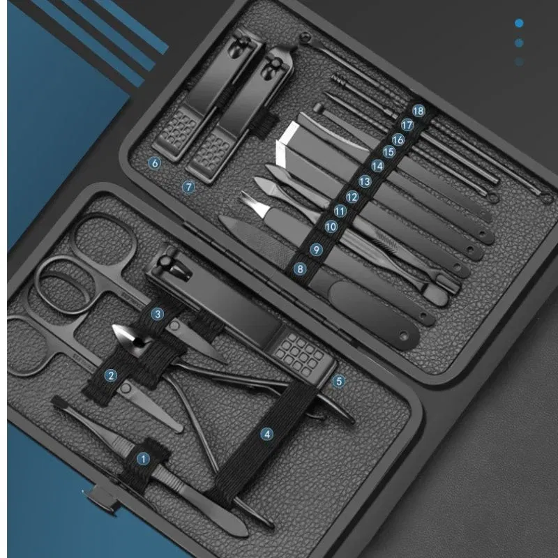Set pentru manichiura si pedichiura pentru barbati, 18 piese [4]