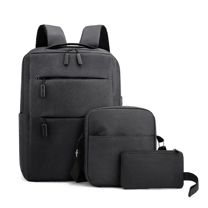 Set Rucsac Triple Power cu USB Negru [6]