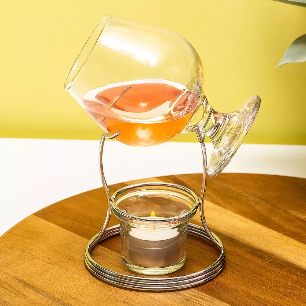 Set servire cognac incalzitor cu suport si pahar [3]