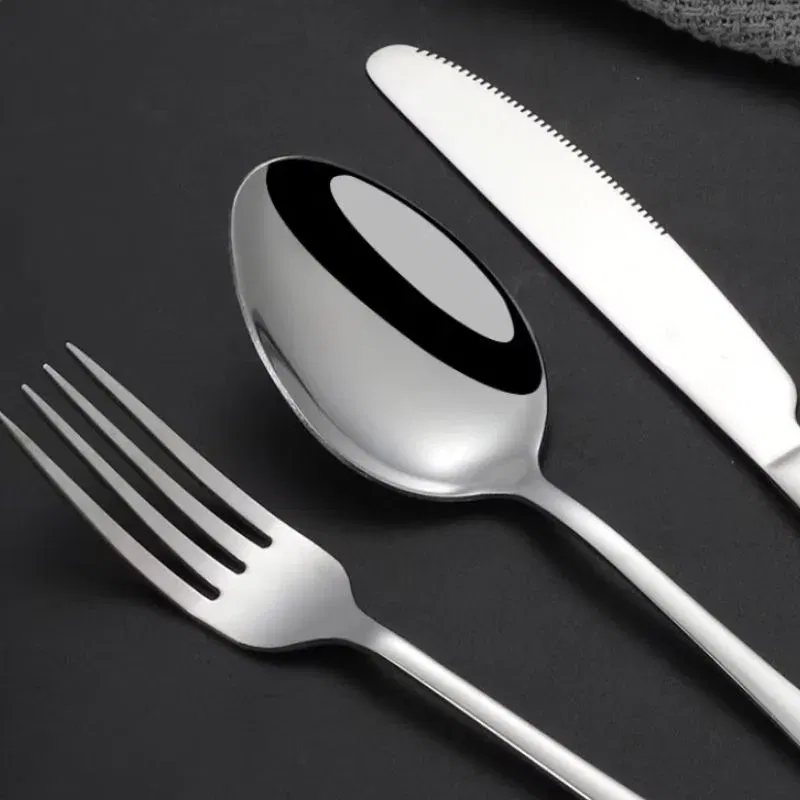 Set tacamuri stil portughez 24 piese argintiu din otel inoxidabil [2]