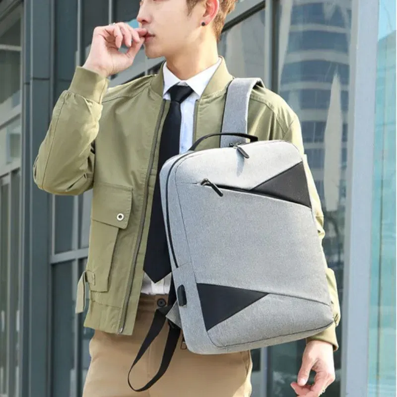 Set Trio Rucsac Laptop cu USB Gri [3]