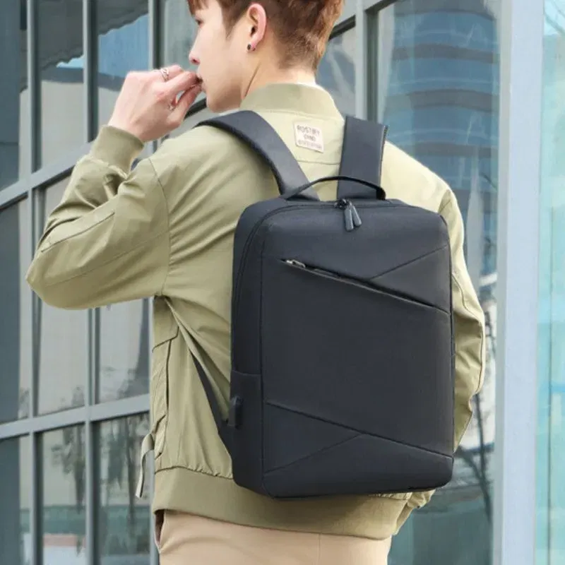 Set Trio Rucsac Laptop cu USB Negru [5]