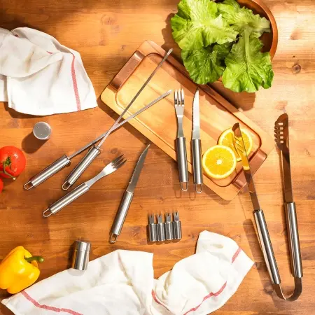 Set ustensile gratar cu Servieta eleganta, 26 piese [16]