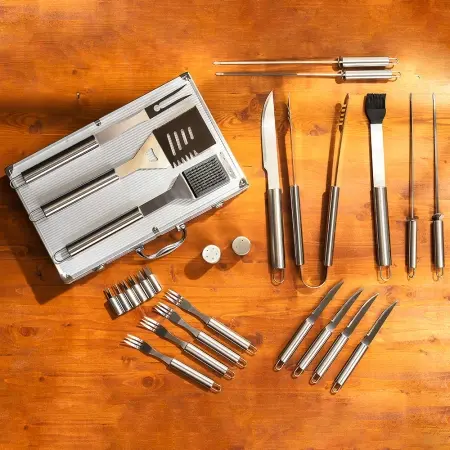 Set ustensile gratar cu Servieta eleganta, 26 piese [20]