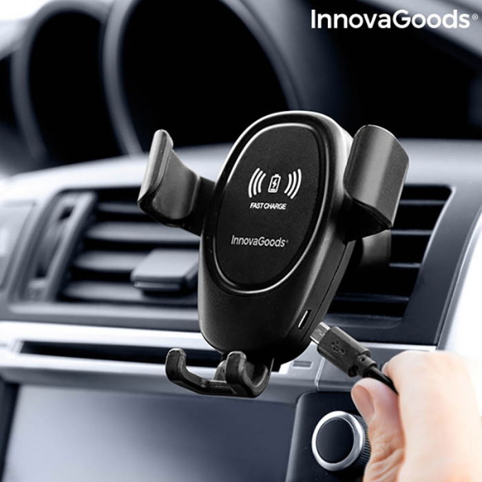 Suport telefon auto cu incarcator wireless Smarty Holder [3]