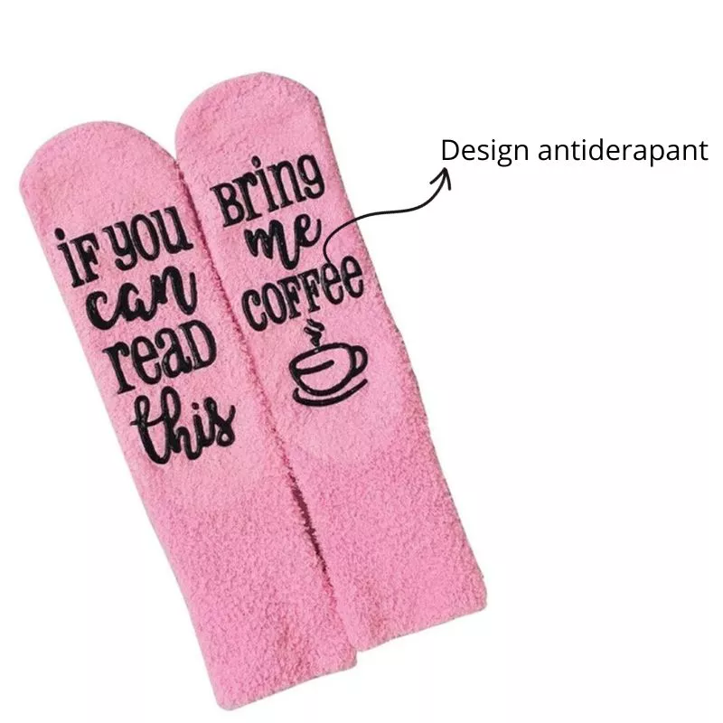 Sosete amuzante Bring Me Coffee Briose roz, Marime 35-40 [10]