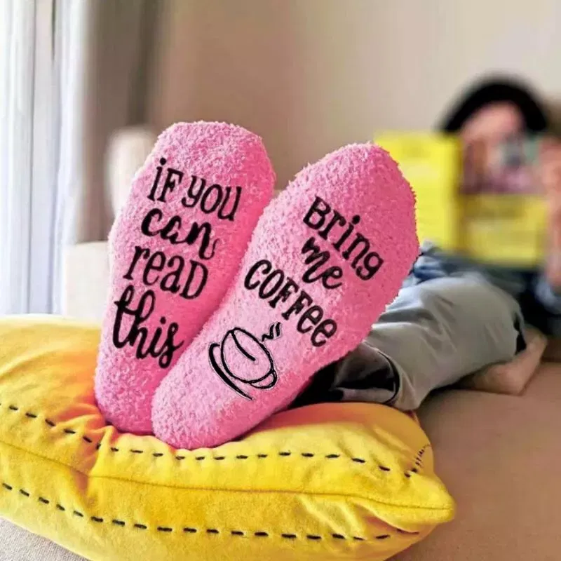 Sosete amuzante Bring Me Coffee Briose roz, Marime 35-40 [2]