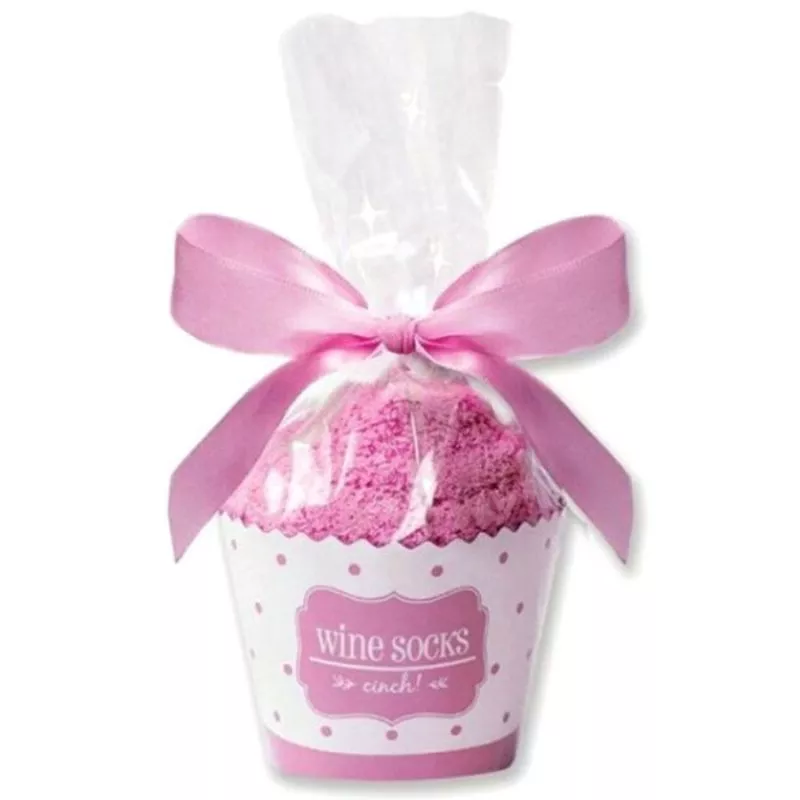 Sosete amuzante Bring Me Wine Briose roz [10]