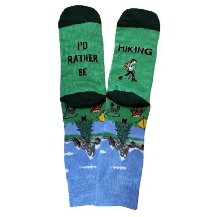 Sosete amuzante cu chef de duca I'd rather be hiking [7]