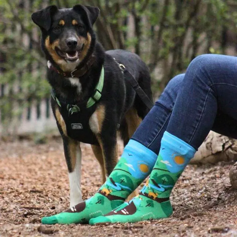 Sosete amuzante cu chef de duca I'd rather be hiking [2]