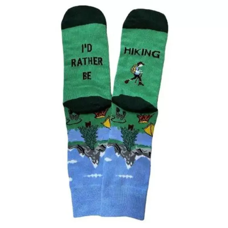 Sosete amuzante cu chef de duca I'd rather be hiking [7]