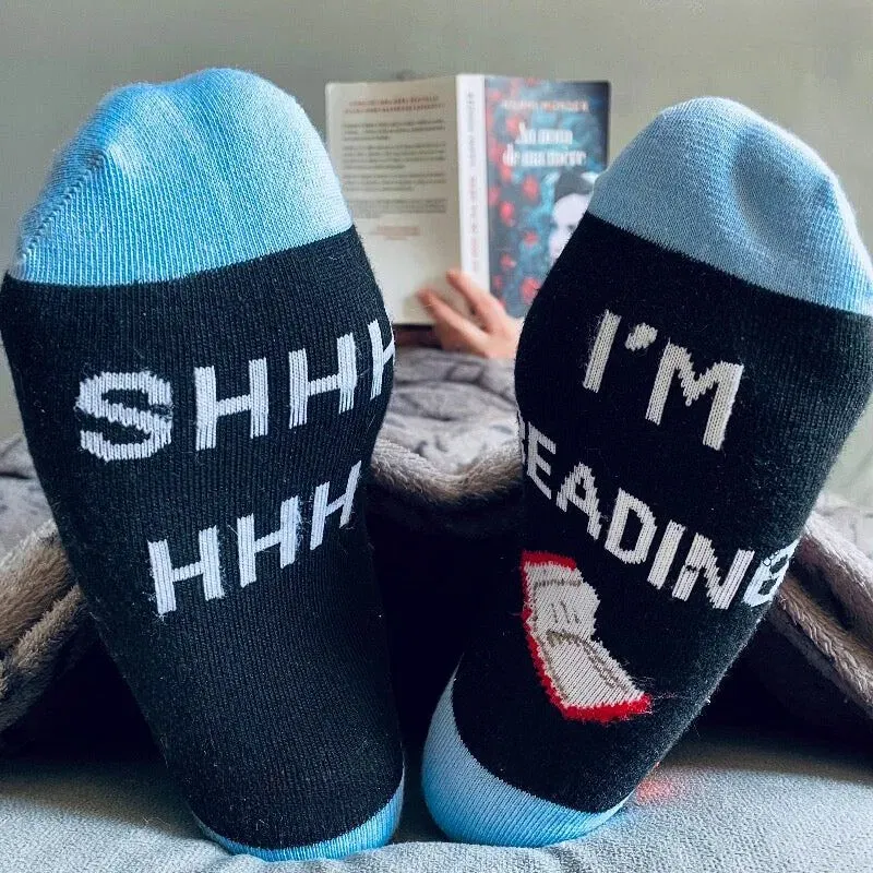 Sosete amuzante de lectura Shhhh I'm reading, Marime 40-44 [1]