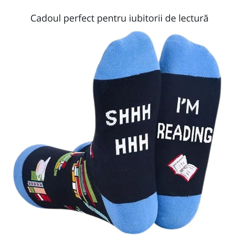 Sosete amuzante de lectura Shhhh I'm reading, Marime 40-44 [10]