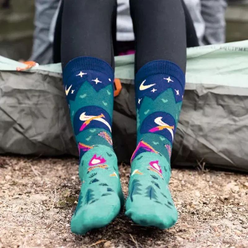 Sosete amuzante pentru calatori I'd rather be camping [4]