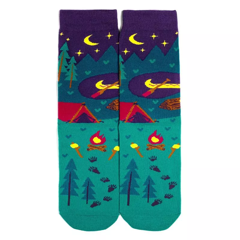 Sosete amuzante pentru calatori I'd rather be camping [7]