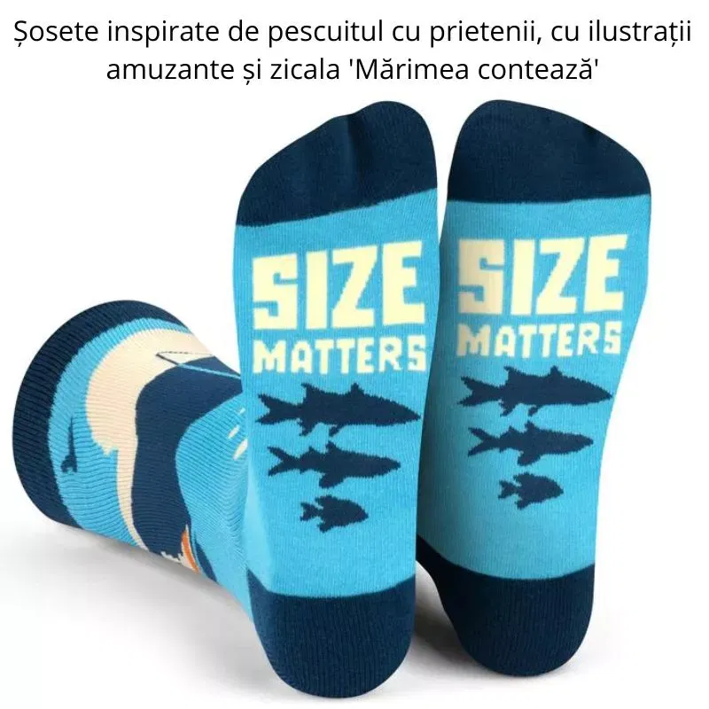 Sosete amuzante pentru pescari Size matters [11]
