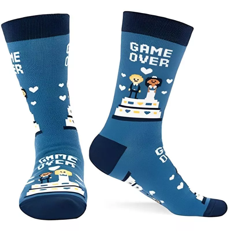 Sosete amuzante pentru proaspat casatoriti Game Over [3]