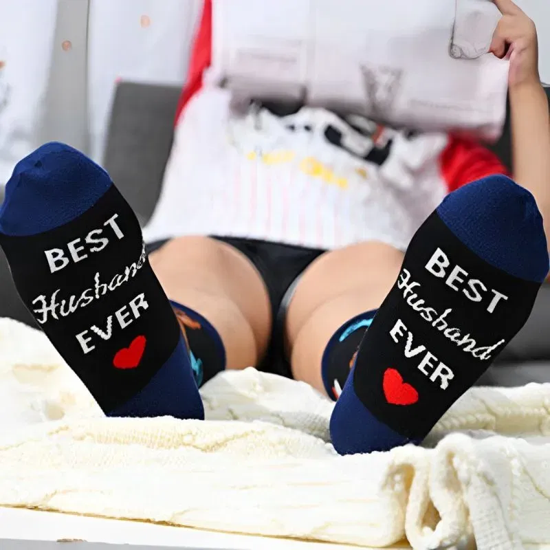 Sosete vesele pentru sot Best Husband EVER [1]