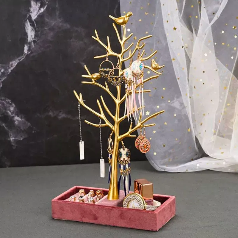 Suport bijuterii creativ Copac cu pasari Fortune [1]