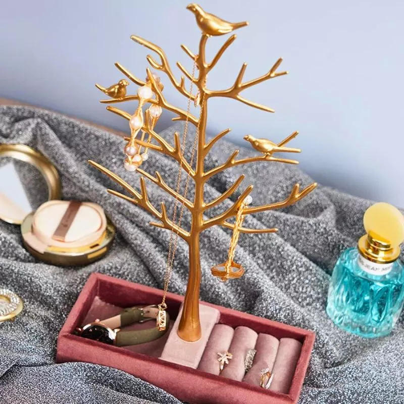 Suport bijuterii creativ Copac cu pasari Fortune [5]