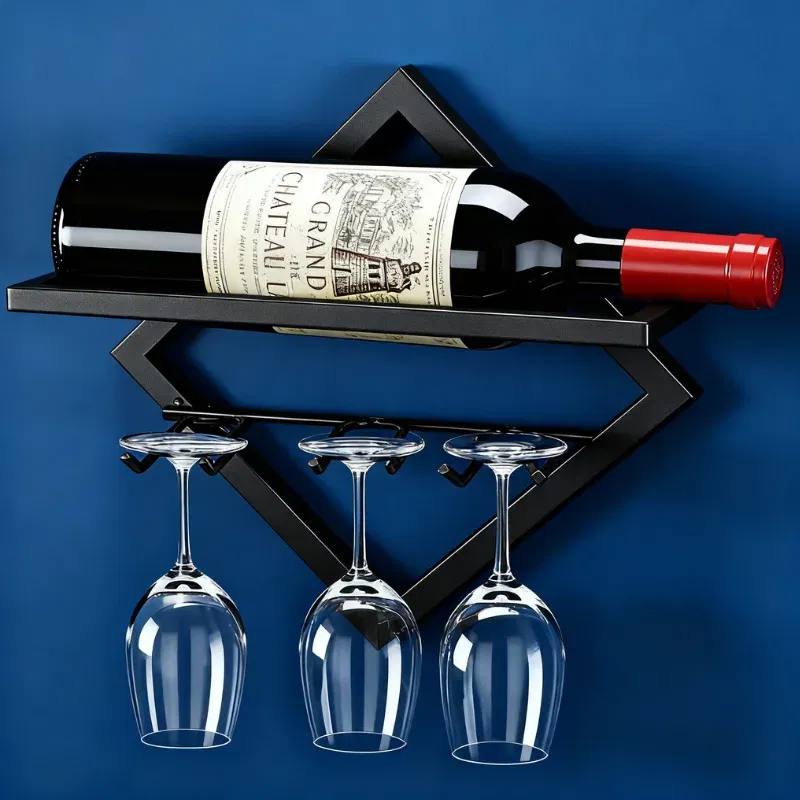 Suport de Perete pentru Sticla si Pahare de Vin [1]