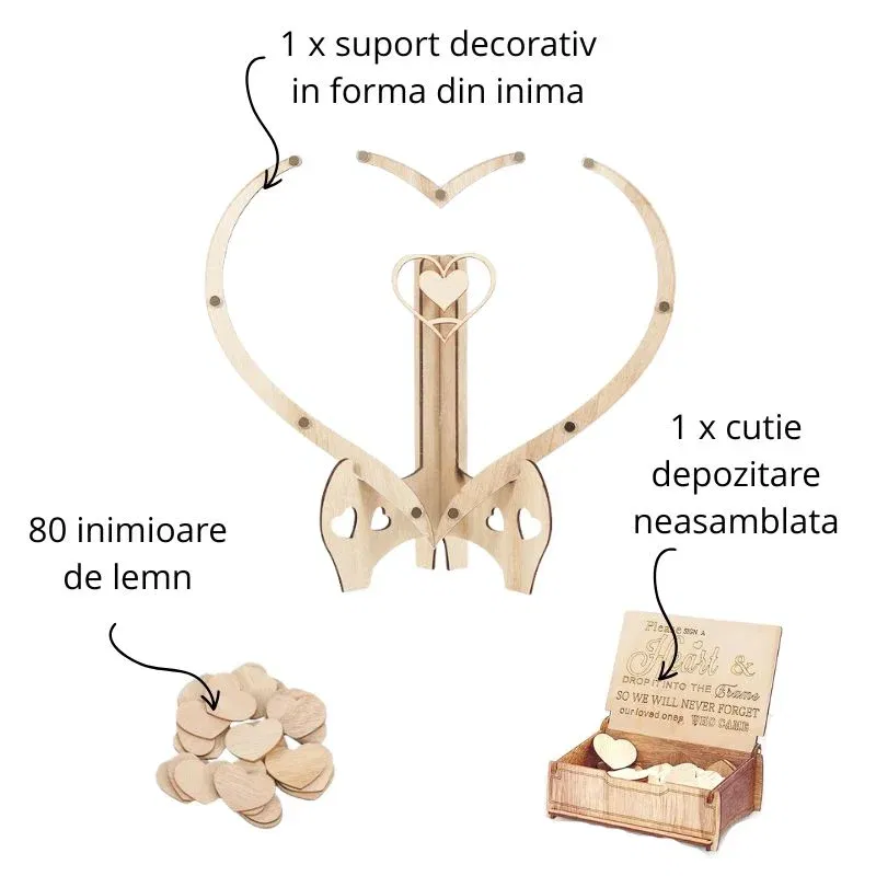 Suport decorativ inima cu mesaje, Cadou cu suflet [7]
