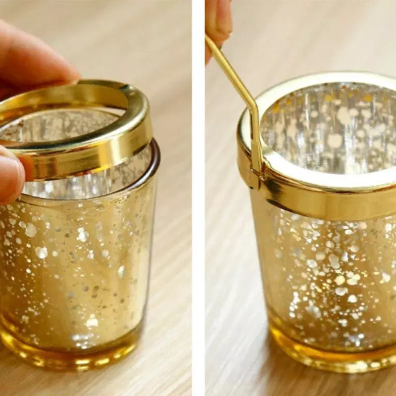 Suport lumanare decorativa Caruselul rotativ cu brazi [5]