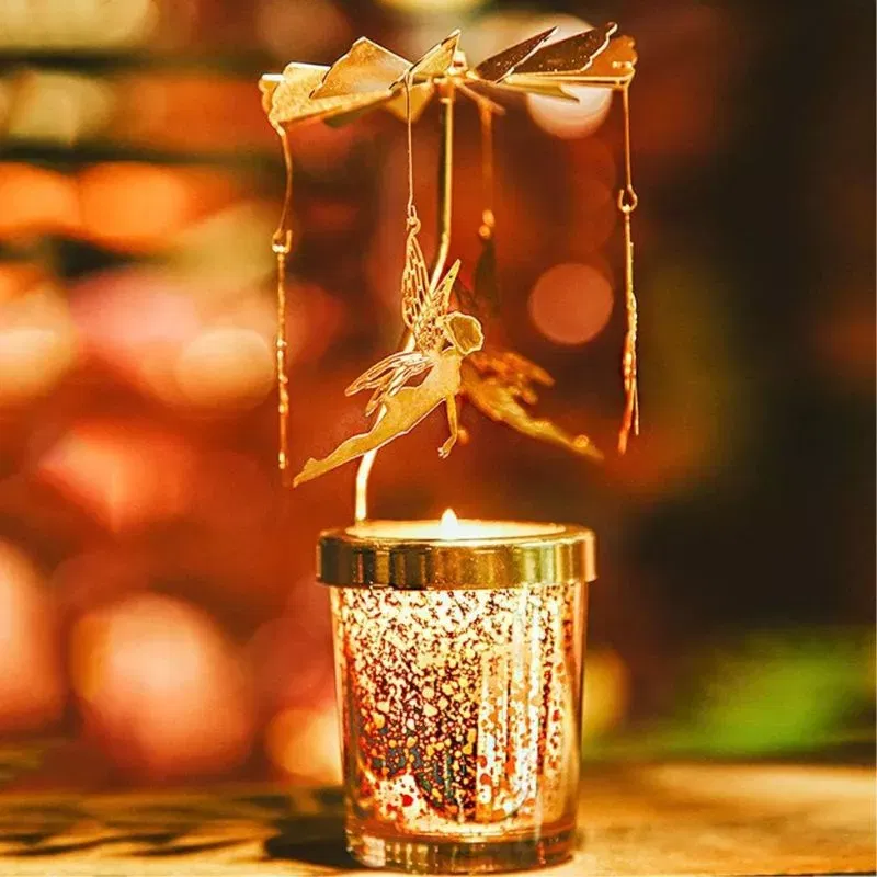 Suport lumanare decorativa Caruselul rotativ cu zane [2]