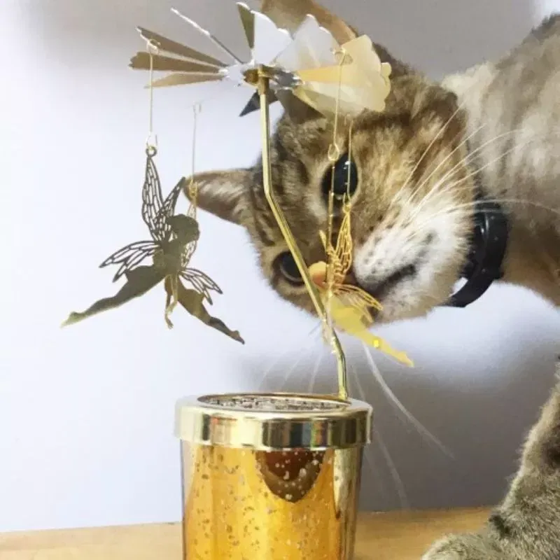 Suport lumanare decorativa Caruselul rotativ cu zane [6]