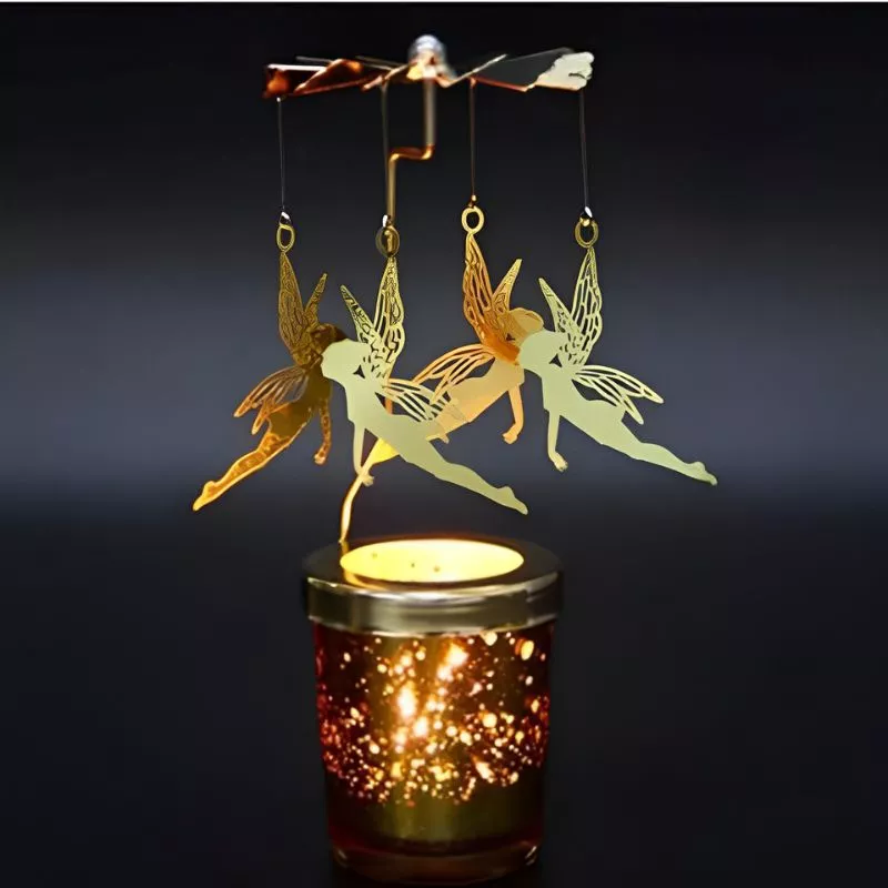 Suport lumanare decorativa Caruselul rotativ cu zane [11]