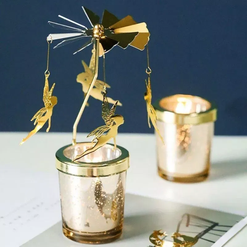 Suport lumanare decorativa Caruselul rotativ cu zane [4]