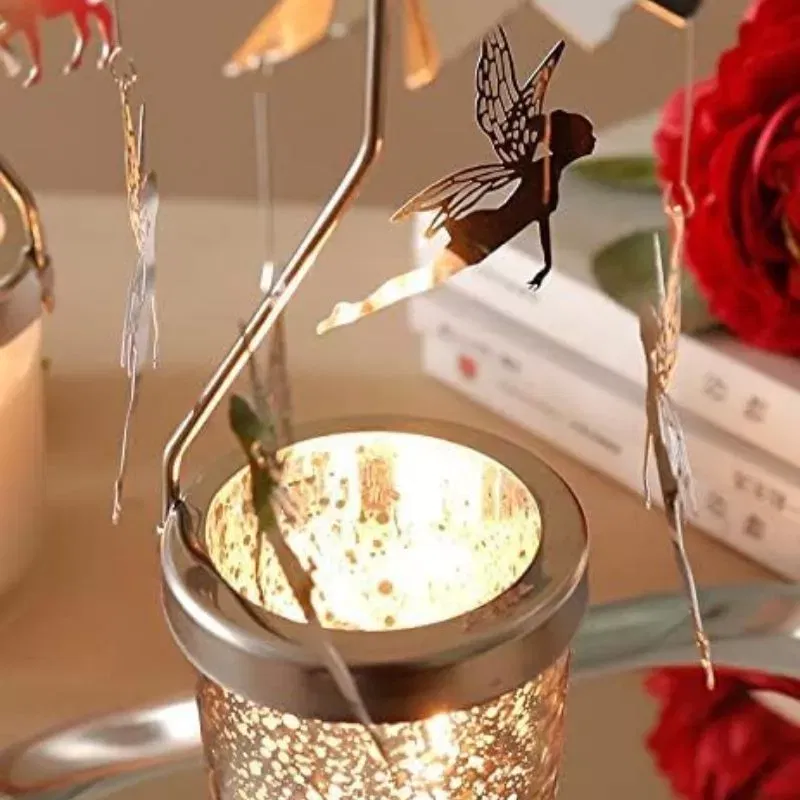 Suport lumanare decorativa Caruselul rotativ cu zane [7]