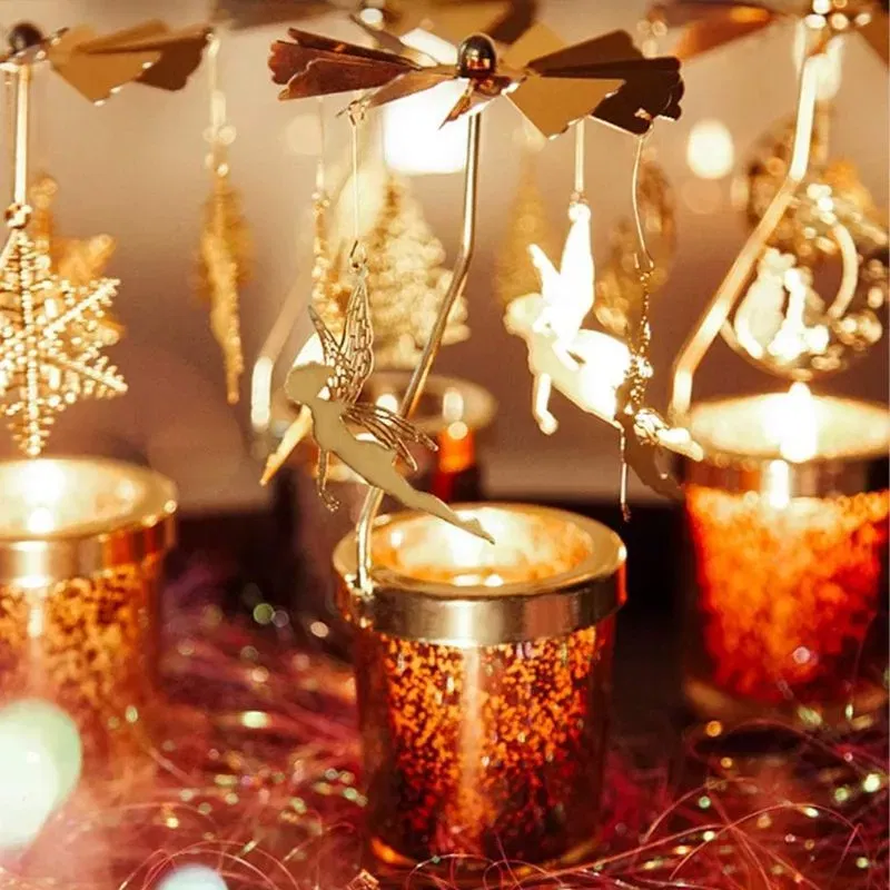 Suport lumanare decorativa Caruselul rotativ cu zane [5]