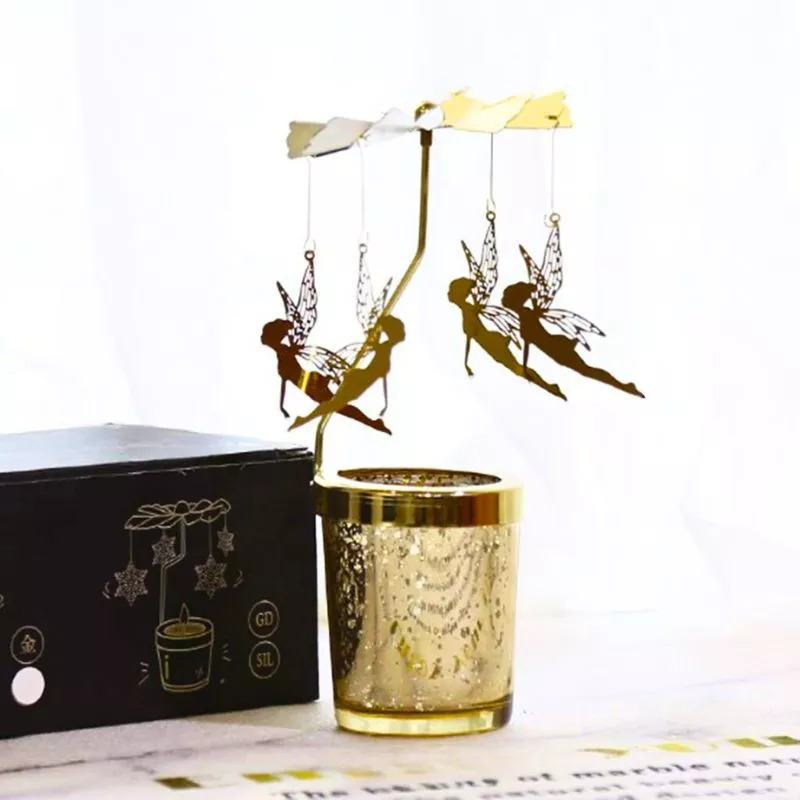 Suport lumanare decorativa Caruselul rotativ cu zane [8]