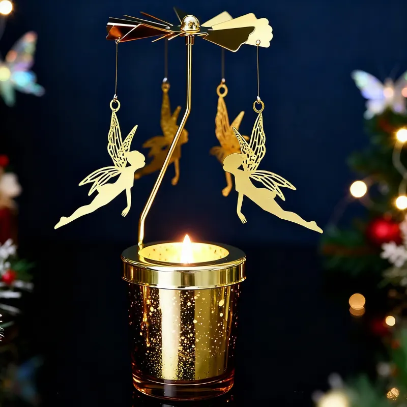 Suport lumanare decorativa Caruselul rotativ cu zane [1]