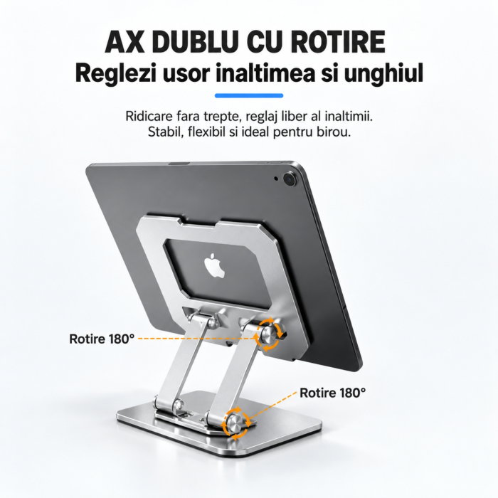 Suport Metalic Rotativ si Pliabil pentru Laptop si Tableta [8]