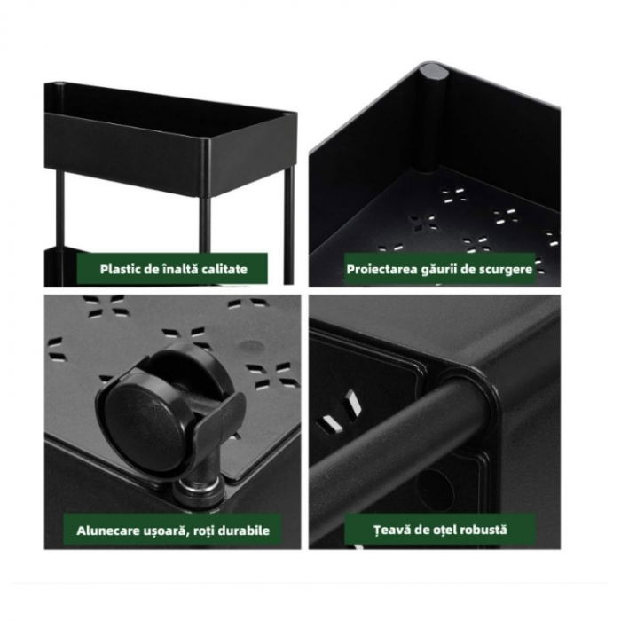 Suport pe roti multifunctional cu 4 polite [5]