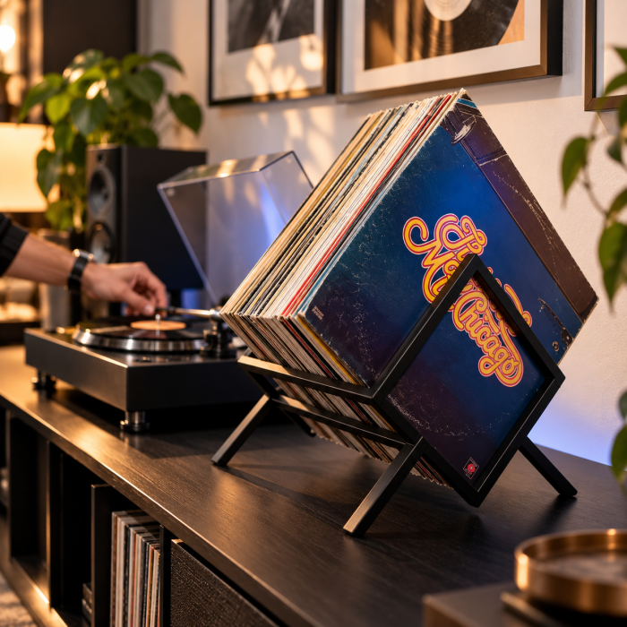 Suport pentru discuri vinil cu design minimalist [2]