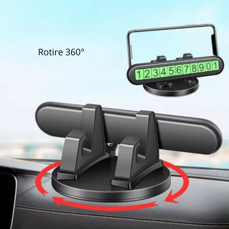 Suport telefon auto cu afisaj numar parcare temporara [5]