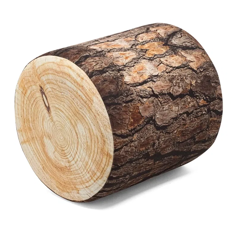Taburet Kutuk, cilindric, design bust de copac, stil natural [2]