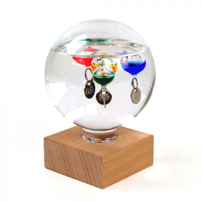 Termometru Galileo cu suport de fag [5]