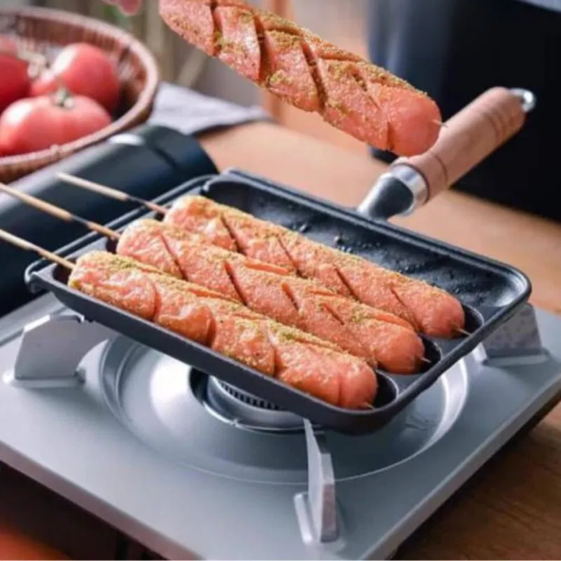 Tigaie din fonta pentru gratar, compacta si rezistenta [1]