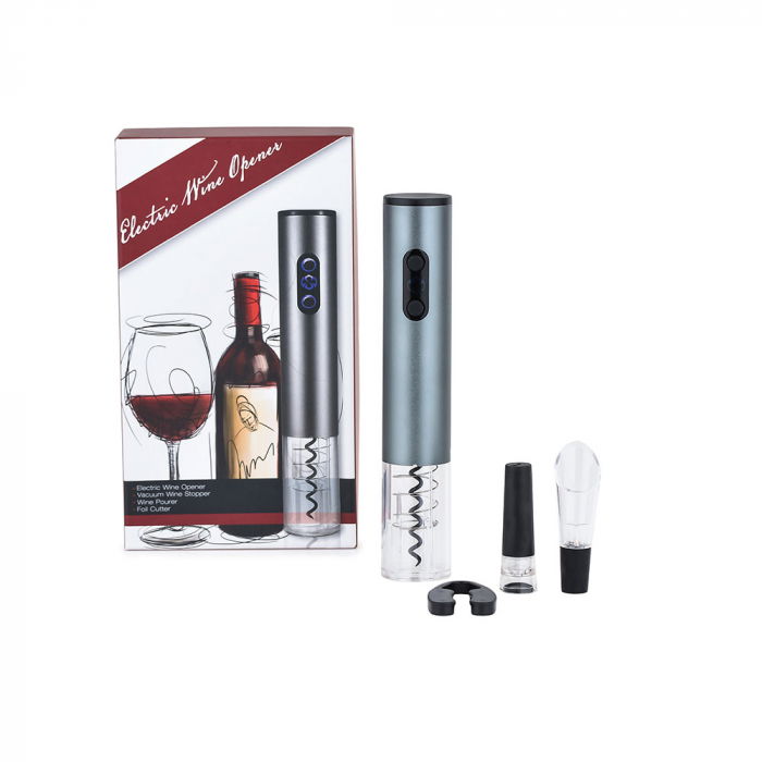 Tirbuson electric cu accesorii vin, set cadou 4 piese [8]