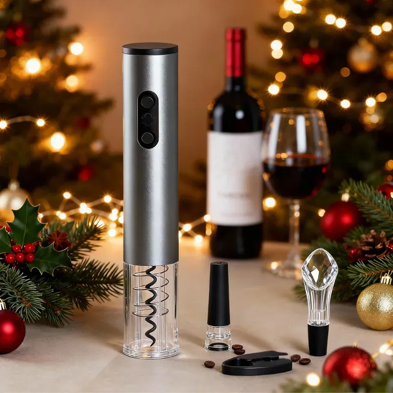 Tirbuson electric cu accesorii vin, set cadou 4 piese [1]