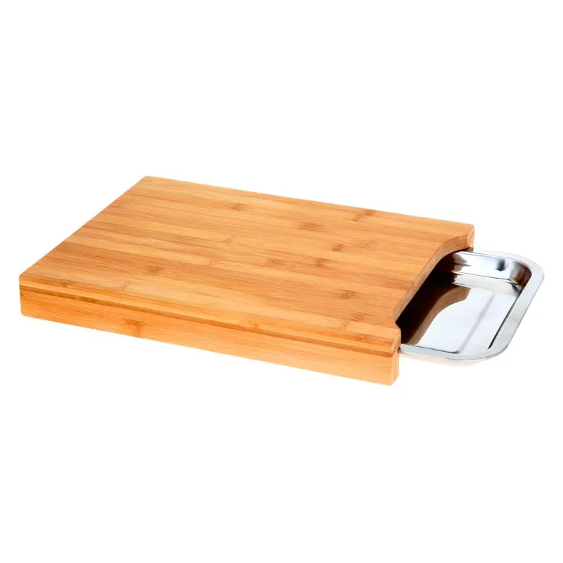 Tocator din bambus cu tava din otel inoxidabil [6]