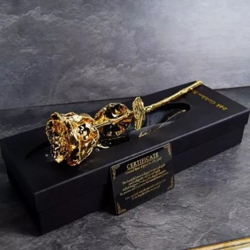 Trandafir placat cu aur de 24K [4]